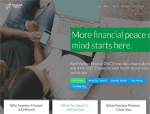 Tablet Screenshot of fearlessfinance.com